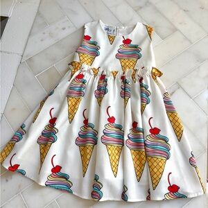 Lola and the Boys Ice Cream Cone Print Dress size 6